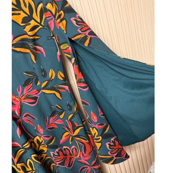 ALEXIA ADMOR Ocean Flare Sleeve Midi Dress In Multi Size S - Picture 8 of 14